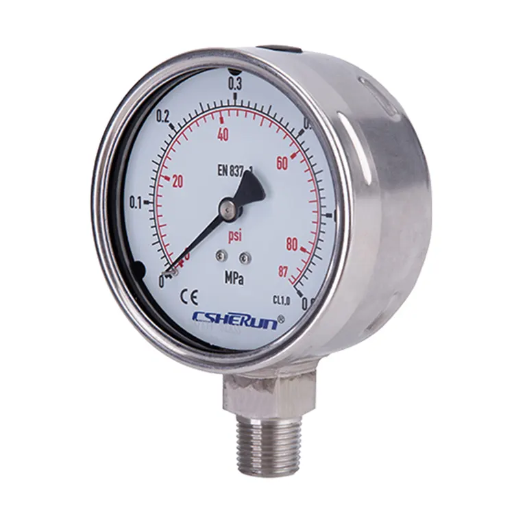 Volledig roestvrijstalen manometer